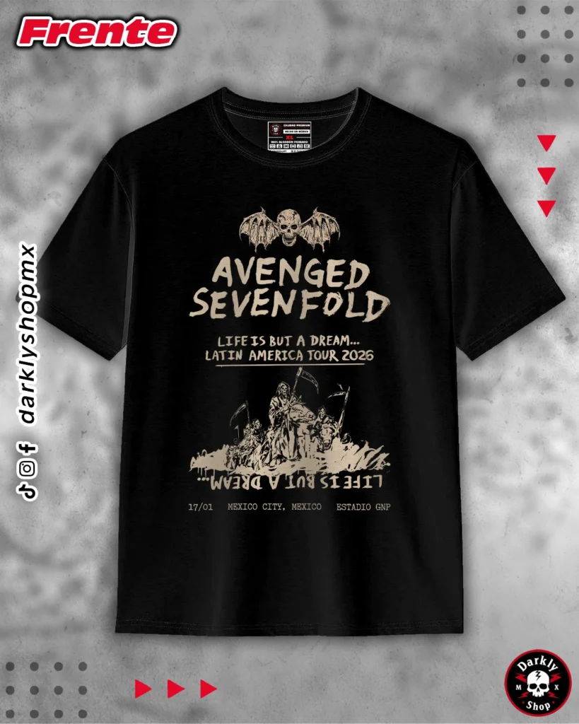 Playera Avenged A7X Tour México
