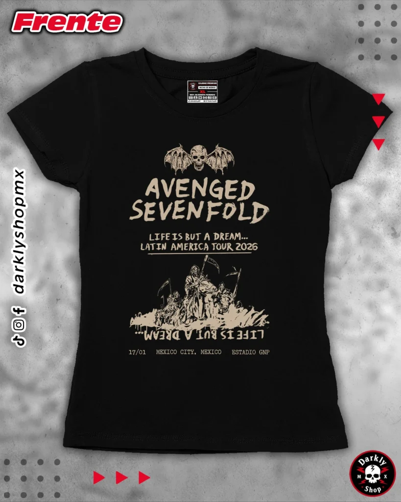 Playera Avenged A7X Tour México
