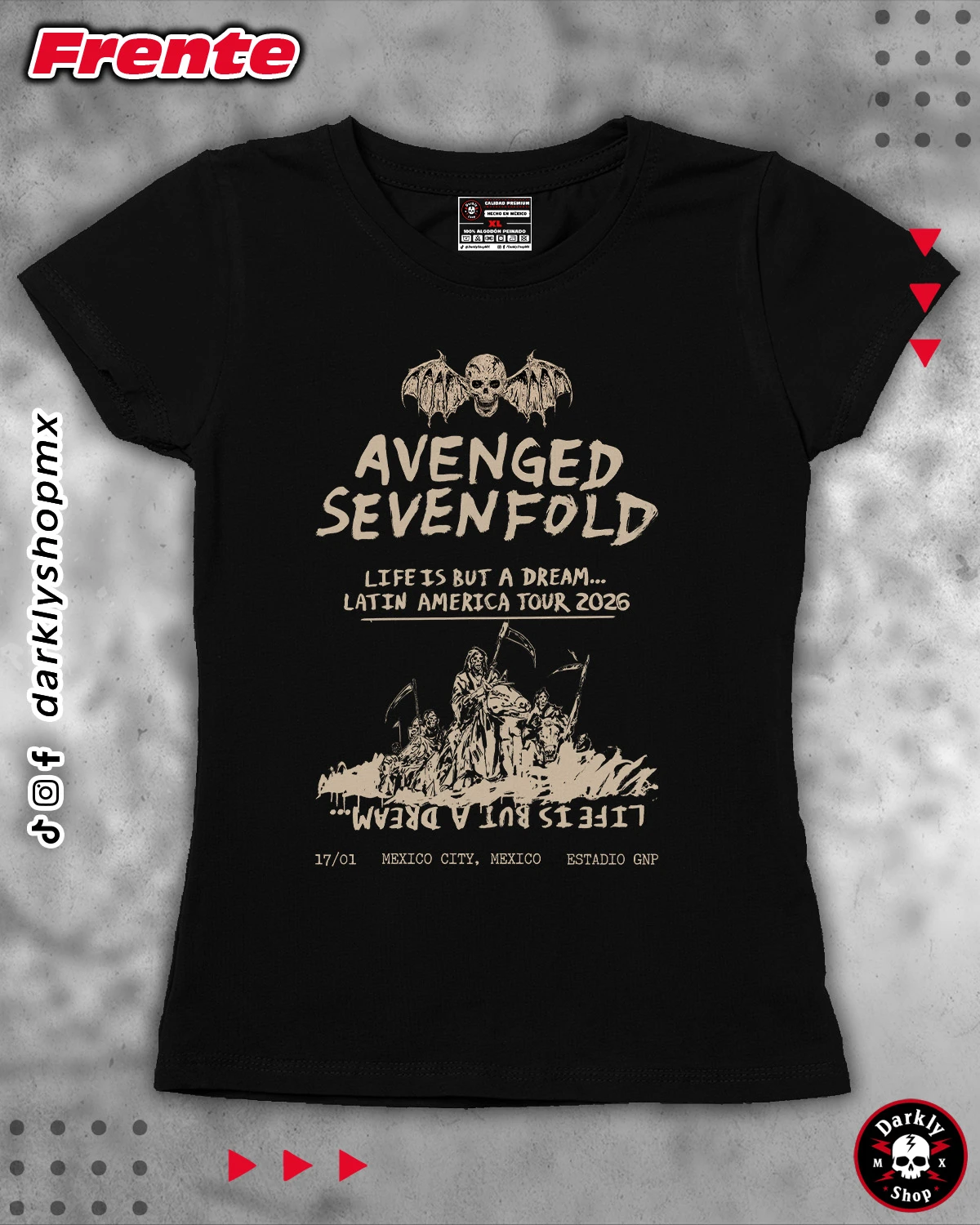 Playera Avenged A7X Tour México - Image 5