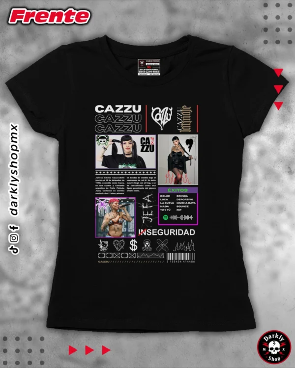 Playera Cazzu Periodico