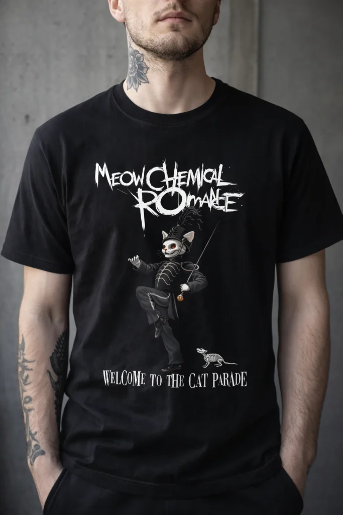Playera Meowchemical Romance