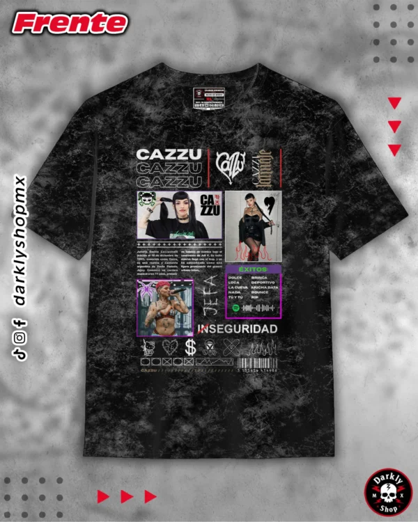 Playera Cazzu Periodico