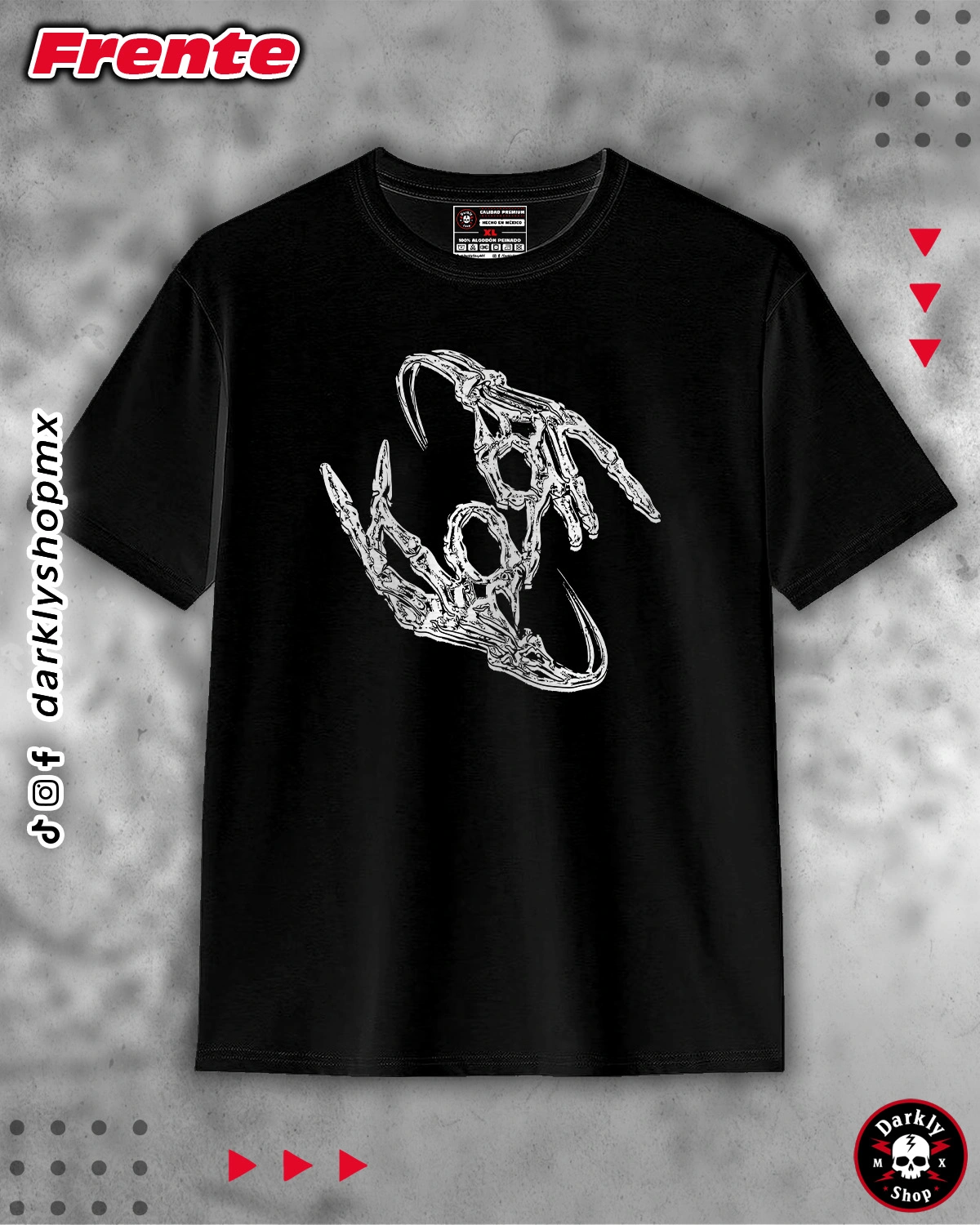 Playera Korn Bone Hands Tee - Image 1