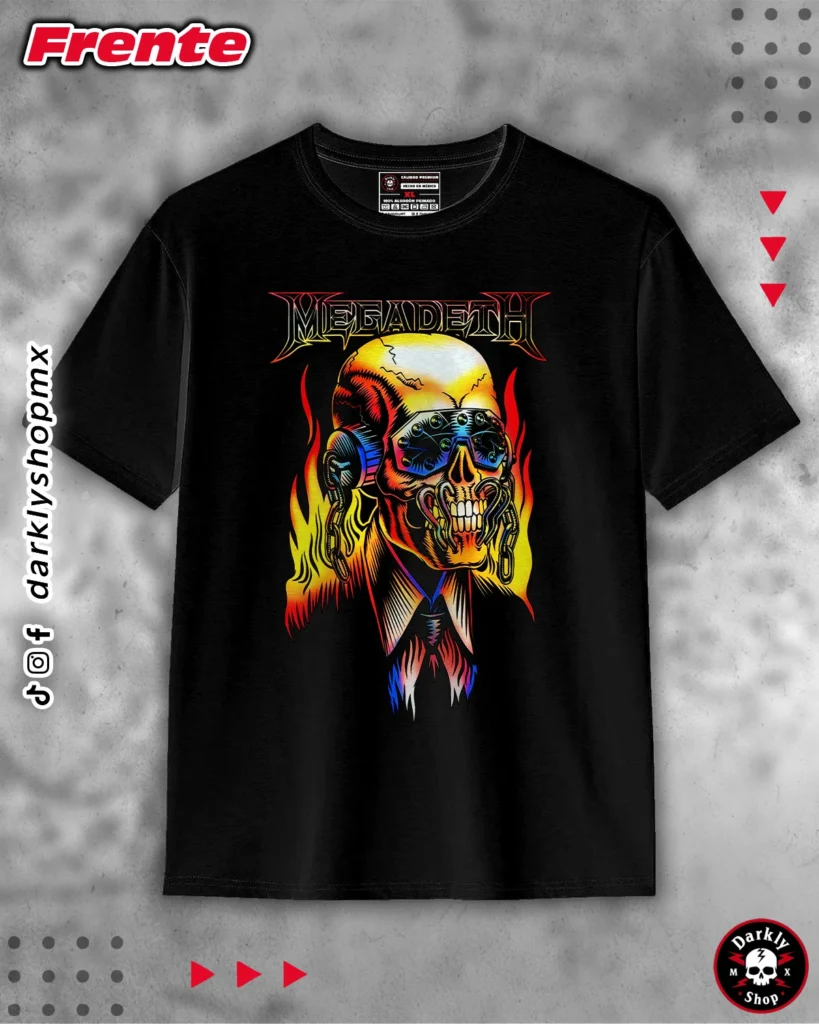 Playera Megadeth Tour México 2026