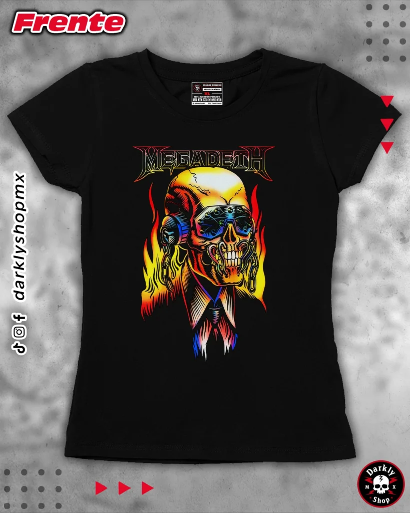 Playera Megadeth Tour México 2026