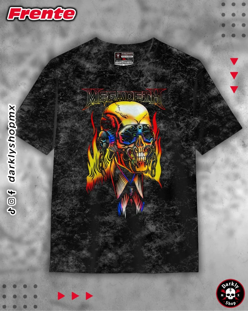 Playera Megadeth Tour México 2026