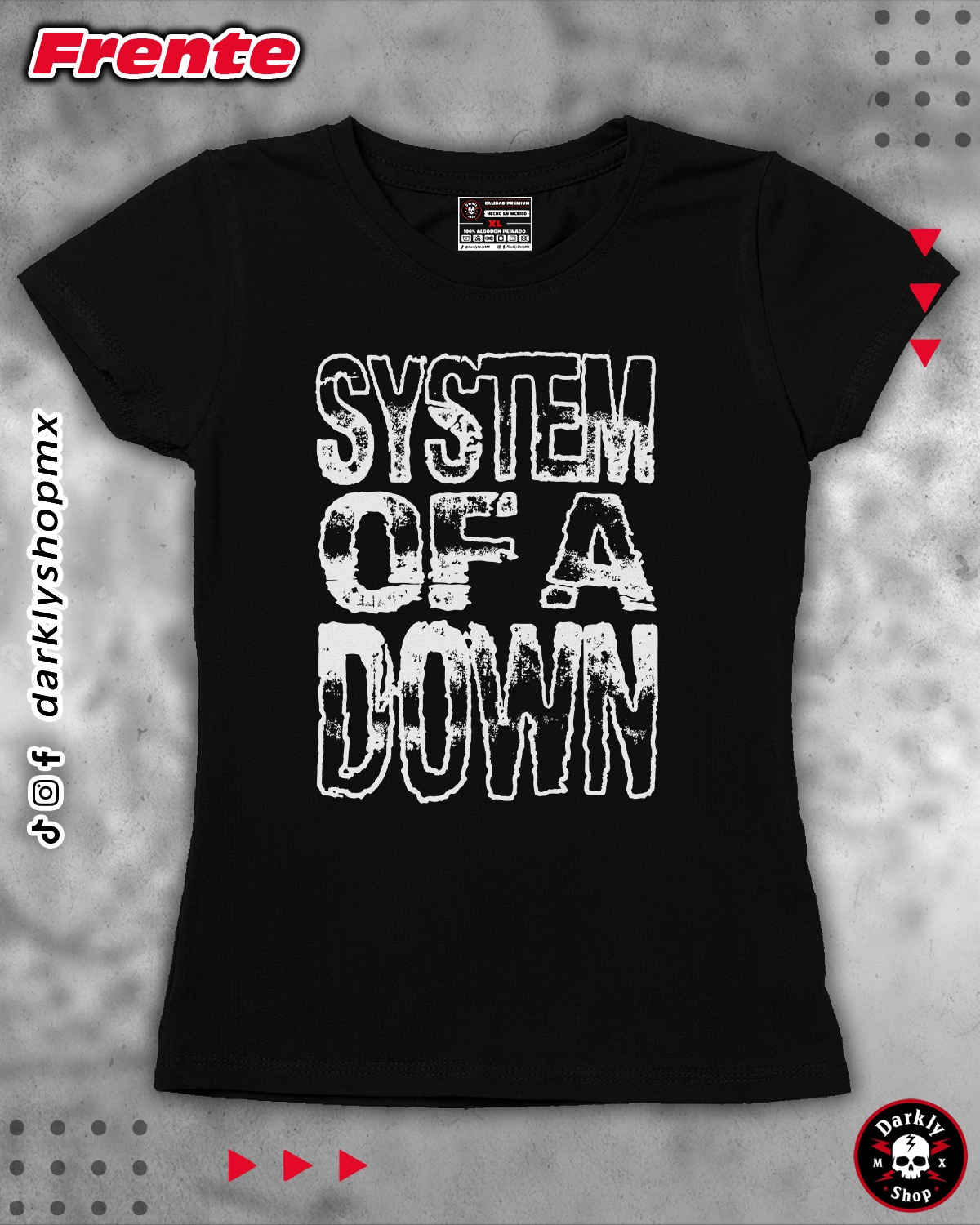 Playera System of a Down Text Grunge - Image 3